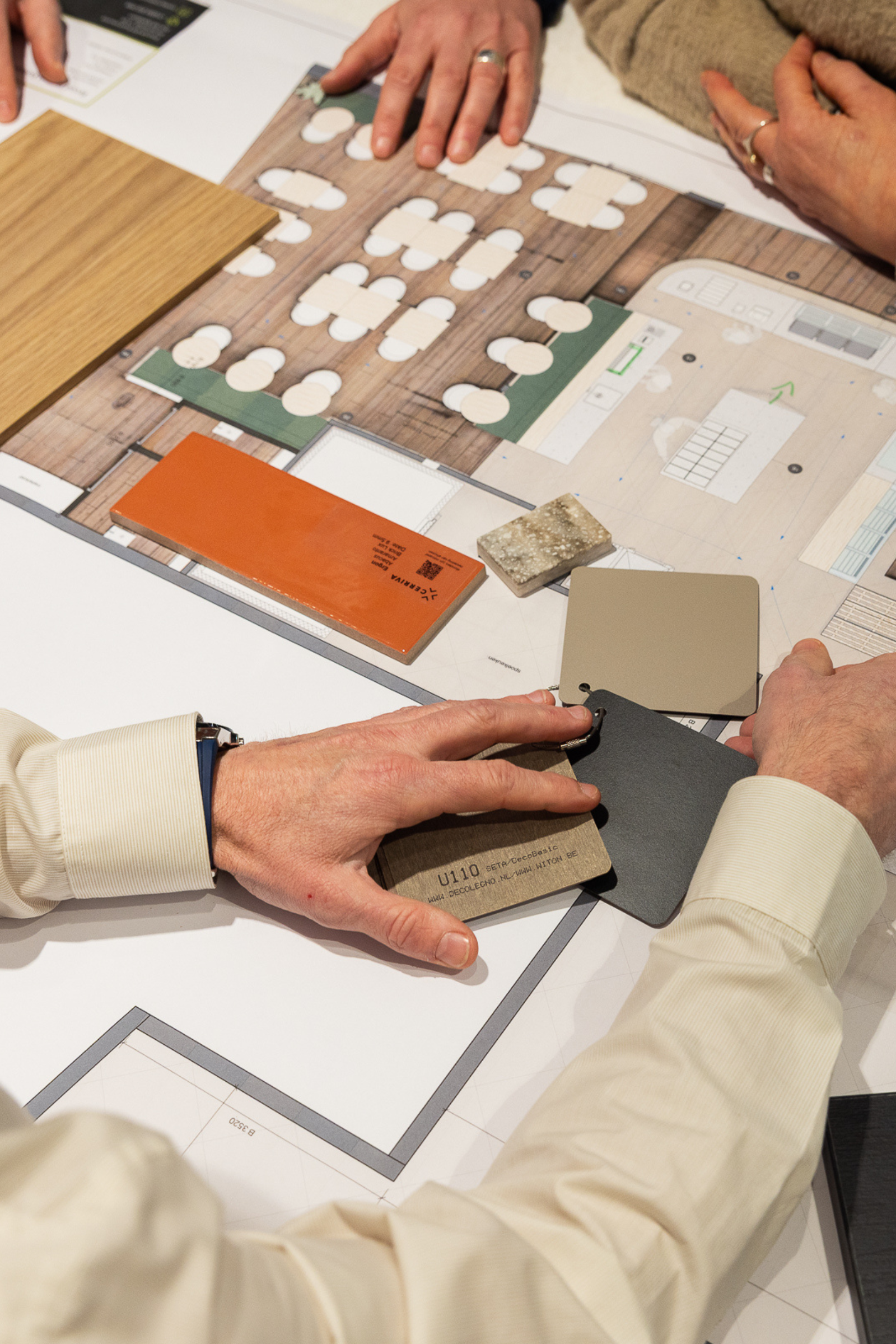 Kleuren- en materialensessie voor het ontwerptraject