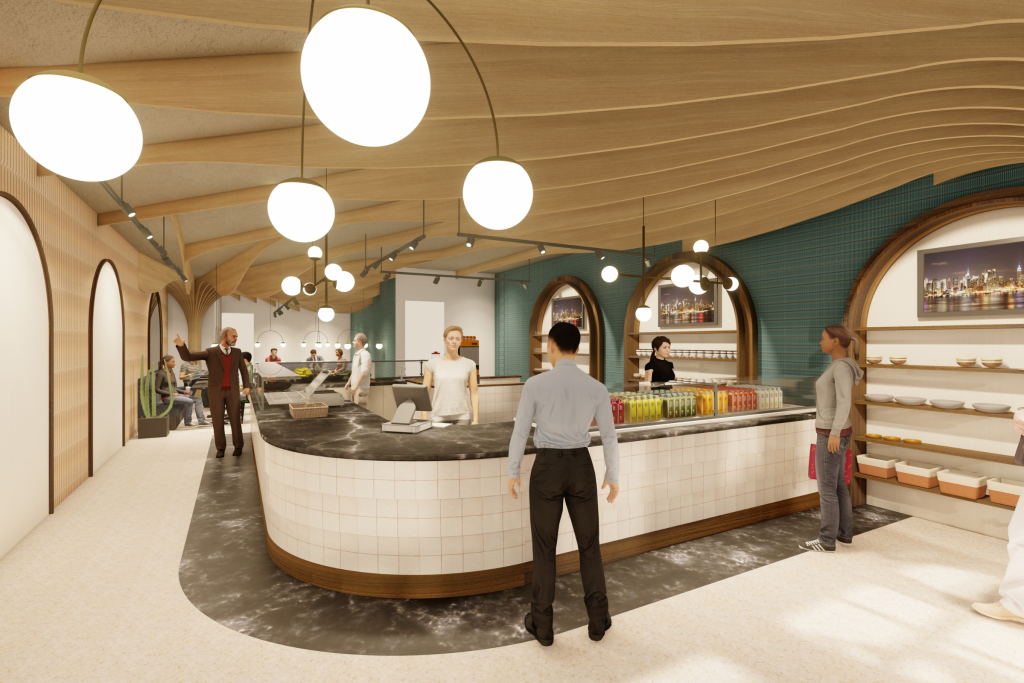 Render van een juice bar